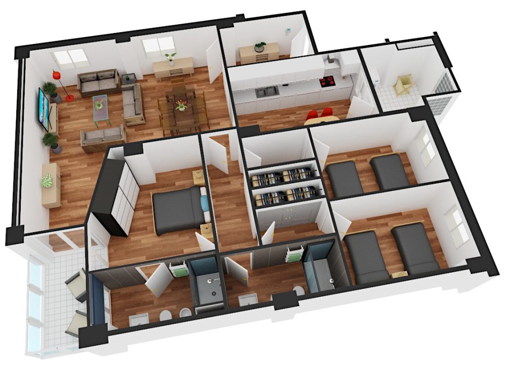 plano 3d reforma valencia